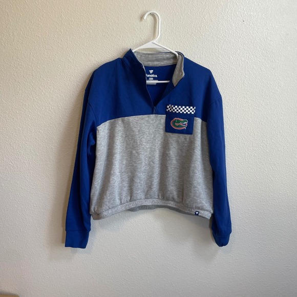 Fanatics University of Florida Gators Pullover Colorblock Sweatshirt Quarter Zip - Picture 1 of 8